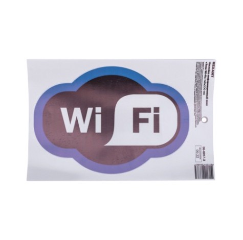 Наклейка REXANT 56-0017-3 «Зона Wi-Fi» с хедером 150х200 мм