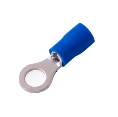 Наконечник REXANT 08-0034 (уп 100 шт) кольцевой изолированный ø 5.3 мм 1.5-2.5 мм² синий [08-0034]