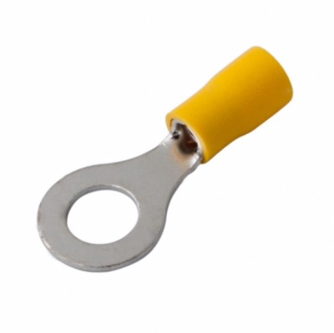 Наконечник REXANT 08-0054 (уп 100 шт) кольцевой изолированный ø 8.4 мм 4-6 мм² желтый [08-0054]