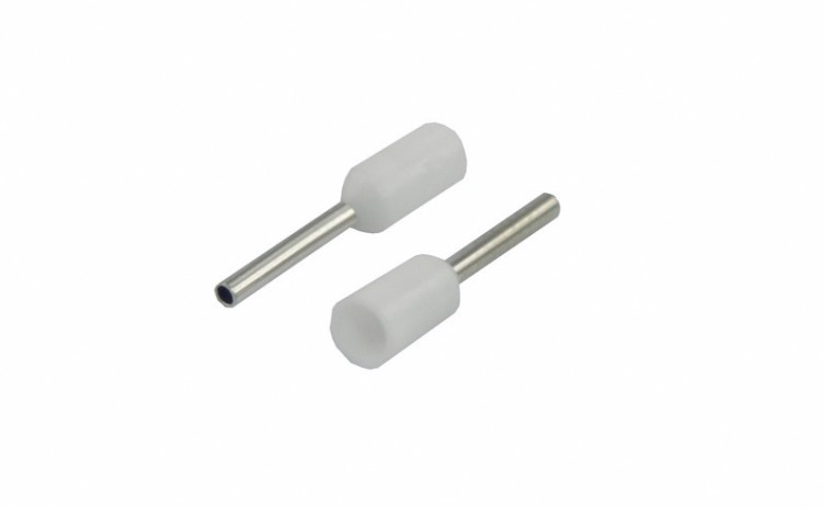 Наконечник REXANT 08-0811 (уп. 100 шт) F-8 мм 0.5 мм² (НШВи 0.5-8) белый [08-0811]
