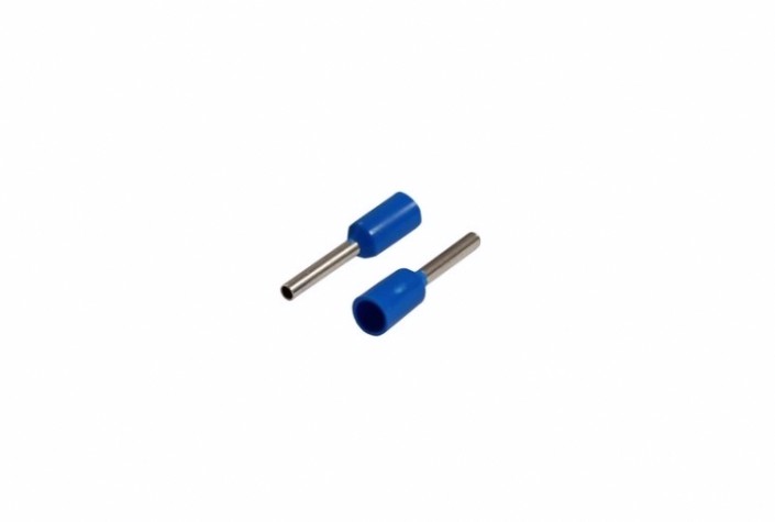 Наконечник REXANT 08-0812 (уп. 100 шт) F-8 мм 0.75 мм² (НШВи 0.75-8) синий [08-0812]