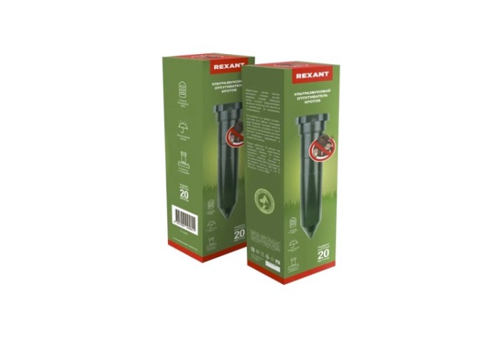Отпугиватель кротов REXANT 71-0012 ультразвуковой R 20м² Отпугиватель кротов REXANT 71-0012 ультразвуковой R 20м²
