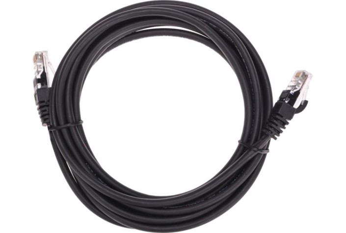 Патч-корд REXANT 02-0102-03 U/UTP, CAT 5e, RJ45-RJ45, 26AWG, LSZH, черный 0,3м