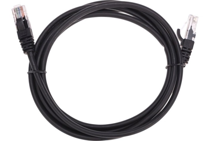 Патч-корд REXANT 02-0102-2 U/UTP, CAT 5e, RJ45-RJ45, 26AWG, LSZH, черный 2м