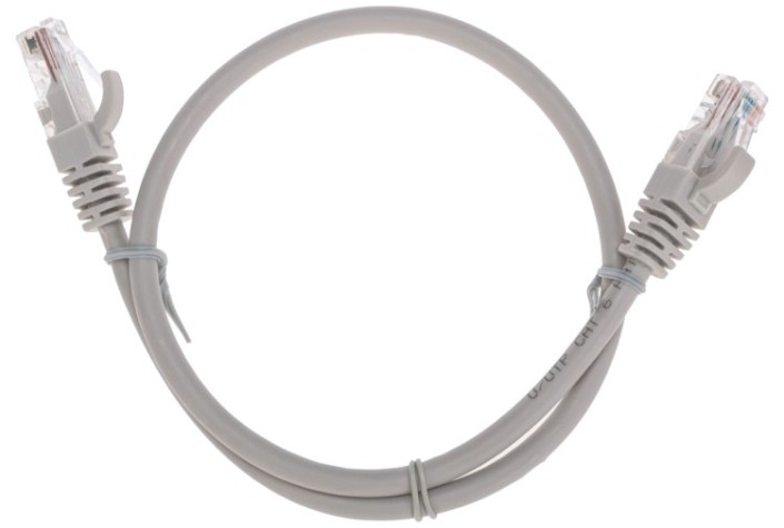 Патч-корд REXANT 02-0290-05 U/UTP, CAT 6, RJ45-RJ45, 26AWG, LSZH, серый, 0,5м