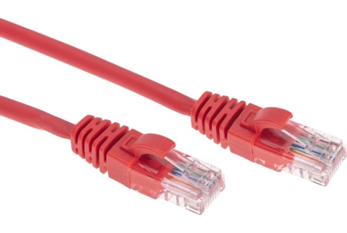 Патч-корд REXANT 02-0293-1 U/UTP, CAT 6, RJ45-RJ45, 26AWG, LSZH, красный 1м