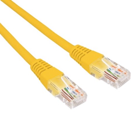 Патч-корд REXANT 02-0295-03 U/UTP, CAT 6, RJ45-RJ45, 26AWG, LSZH, желтый 0,3м