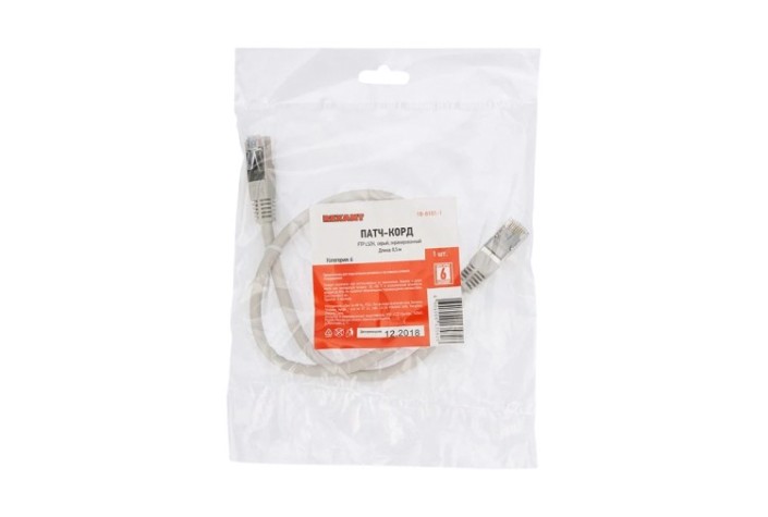 Пaтч-корд REXANT 18-8101-1 F/UTP, CAT 6, RJ45-RJ45, ZH нг(A)-HF, 0,5м Пaтч-корд REXANT 18-8101-1 F/UTP, CAT 6, RJ45-RJ45, ZH нг(A)-HF, 0,5м