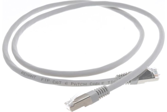 Пaтч-корд REXANT 18-8102-1 F/UTP, CAT 6, RJ45-RJ45, ZH нг(A)-HF, 1м Пaтч-корд REXANT 18-8102-1 F/UTP, CAT 6, RJ45-RJ45, ZH нг(A)-HF, 1м