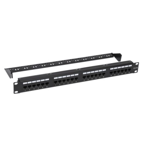Патч-панель REXANT 02-0031 19" 1U, 24 порта RJ45, CAT 5e, UTP с органайзером