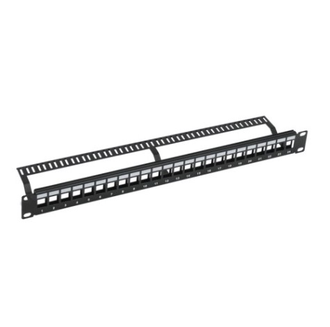 Патч-панель REXANT 02-0053 наборная, 19", 1U, под 24 модуля Keystone UTP