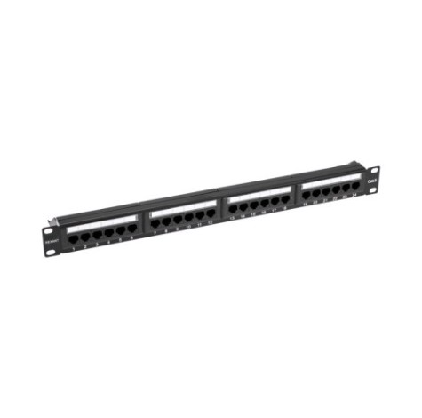 Патч-панель REXANT 02-0231 19" 1U, 24 порта RJ45, CAT 6, UTP с органайзером