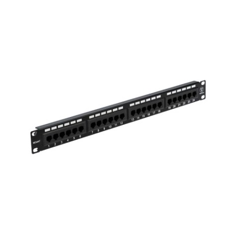 Патч-панель REXANT 04-0021 19", 1U, 24 порта RJ-45, CAT 5e, UTP