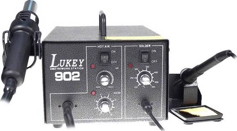 Паяльная станция LUKEY 902 фен + антистатический паяльник [12-0045-4]