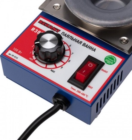 Паяльная ванна REXANT ПВ9210 100 вт, d 38 мм, 200-480 °c, бессвинцовая [09-9210]