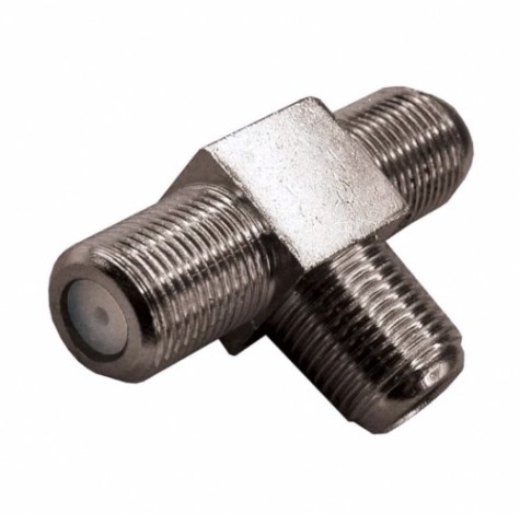 Переходник антенный REXANT 06-0022-A (3 гнезда F), тройник никель