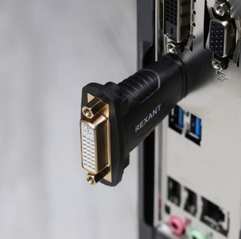Переходник штекер REXANT 17-6807 HDMI-гнездо DVI-I Переходник штекер REXANT 17-6807 HDMI-гнездо DVI-I