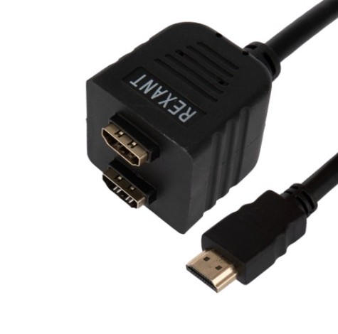 Переходник штекер REXANT 17-6832 HDMI-2 гнезда HDMI с проводом, черный 10шт/уп Переходник штекер REXANT 17-6832 HDMI-2 гнезда HDMI с проводом, черный 10шт/уп