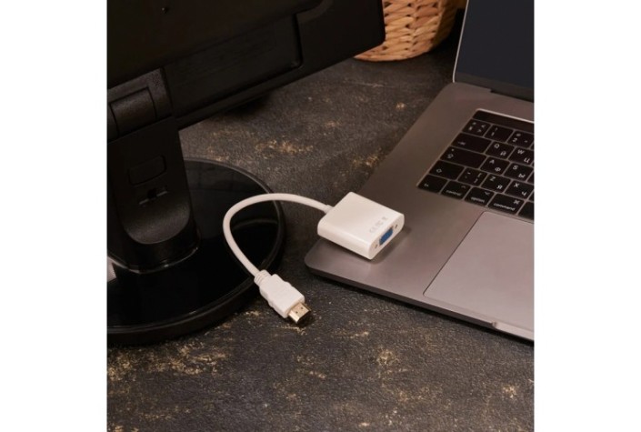 Переходник штекер REXANT 17-6835 HDMI-гнездо VGA, провод Переходник штекер REXANT 17-6835 HDMI-гнездо VGA, провод