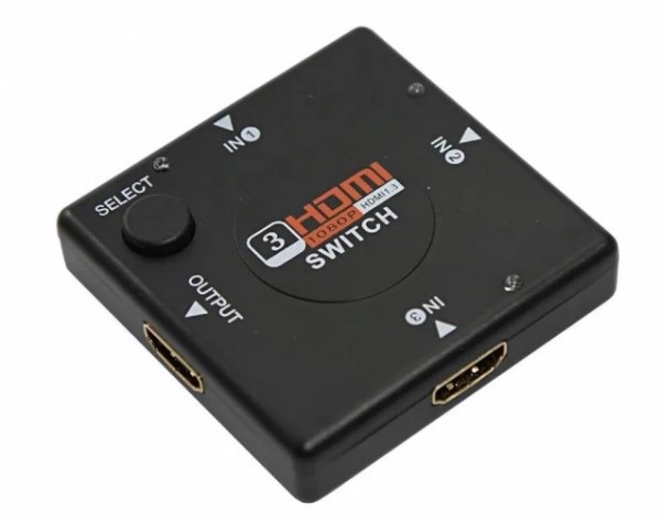 Переключатель гнездо REXANT 17-6912 HDMI на 3 гнезда HDMI, без питания