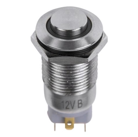 Переключатель REXANT 06-0342-A Кнопка антивандальная Ø12 12В(LED) Б/Фикс (4с) OFF