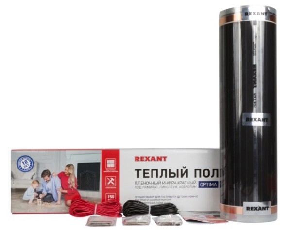 Пленка инфракрасная REXANT 51-0507-7 Optima 150, 4 м²/0,5х8 м/600Вт