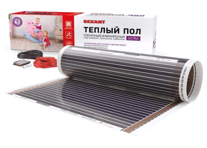 Пленка инфракрасная REXANT 51-0509-4 Ultra RXM 220, 6 м2 / 0,5х12 м/ 1320Вт