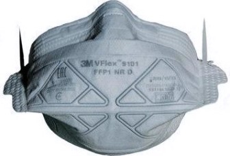 Противоаэрозольная фильтрующая полумаска 3M VFlex® 9101V 25 шт/уп [7100102661]