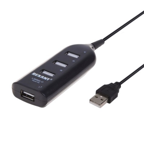 Разветвитель REXANT 18-4105 USB 2.0 на 4 порта