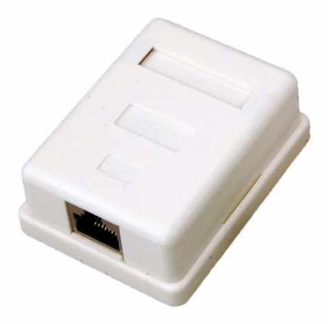 Розетка компьютерная REXANT 03-0122 (уп. 10 штук) внешняя, 1-порт RJ-45 (8P8C), f/UTP, CAT 5e [03-0122]