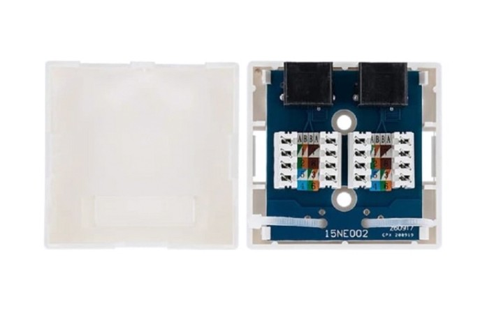 Розетка компьютерная REXANT 03-0136 внешняя, 2-порта RJ-45 (8P8C), UTP, CAT 6 Розетка компьютерная REXANT 03-0136 внешняя, 2-порта RJ-45 (8P8C), UTP, CAT 6