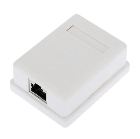 Розетка компьютерная REXANT 03-0142 внешняя, 1-порт RJ-45 (8P8C), FTP, CAT 6