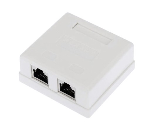 Розетка компьютерная REXANT 03-0146 внешняя, 2-порта RJ-45 (8P8C), FTP, CAT 6