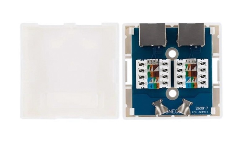 Розетка компьютерная REXANT 03-0146 внешняя, 2-порта RJ-45 (8P8C), FTP, CAT 6 Розетка компьютерная REXANT 03-0146 внешняя, 2-порта RJ-45 (8P8C), FTP, CAT 6