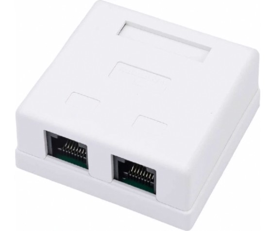 Розетка компьютерная REXANT 03-0151 внешняя, 2-порта RJ-45 (8P8C), UTP, CAT 5e Розетка компьютерная REXANT 03-0151 внешняя, 2-порта RJ-45 (8P8C), UTP, CAT 5e