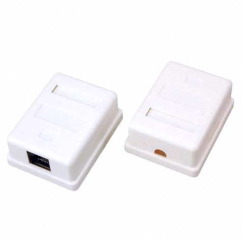 Розетка компьютерная REXANT 06-0104-B сетевая LAN, на стену, 1 гнездо 8Р8С (RJ-45), CAT
