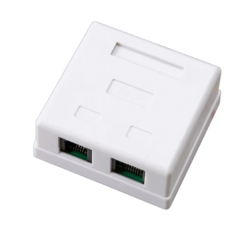 Розетка компьютерная+телевизионная REXANT 03-0120 внешняя, RJ-45(8P8C) + RJ-11(6P-4C), UTP
