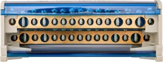 Шина REXANT 11-2302-15 на DIN-рейку в корпусе (кросс-модуль) 2х15 групп Шина REXANT 11-2302-15 на DIN-рейку в корпусе (кросс-модуль) 2х15 групп