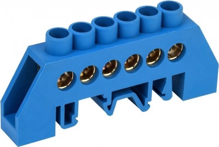 Шина REXANT 11-2312 «N» нулевая на din-рейку 8x12 мм 6 групп