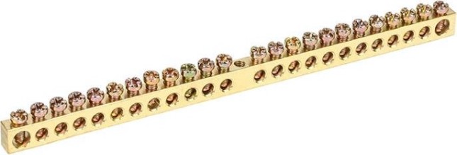 Шина REXANT 11-2364 PEN «земля-ноль» 6х9 мм 6/1, 24 групп