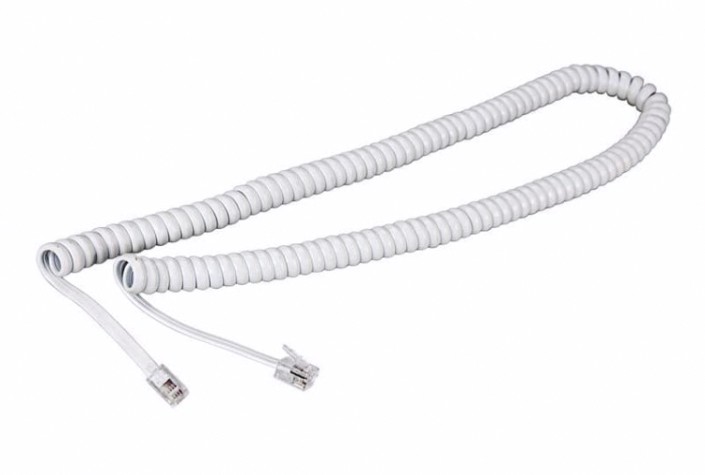 Шнур для телефонной трубки REXANT 18-2071 витой RJ-10 (4P-4C), 7м, белый