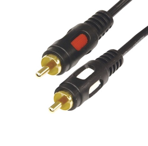 Шнур REXANT 17-0145 2 RCA-2 RCA, 3м, черный, Gold