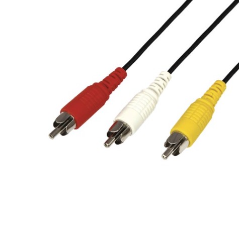 Шнур REXANT 17-0206 3 RCA-3 RCA, 7м, черный (10 шт/уп)