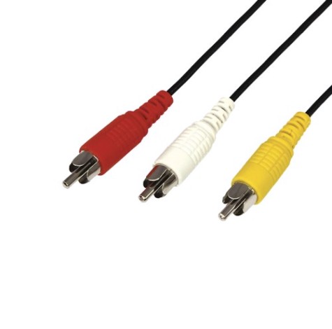 Шнур REXANT 17-0207 3 RCA-3 RCA, 10м, черный (10 шт/уп)