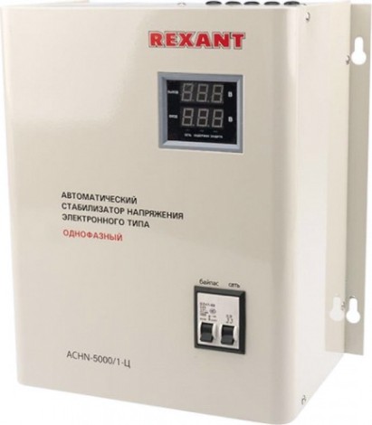 Стабилизатор напряжения однофазный REXANT АСНN-5000/1-Ц настенный [11-5013]