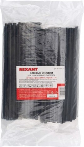 Стержни клеевые REXANT черные 7x200 мм, 1 кг [09-1104-1]
