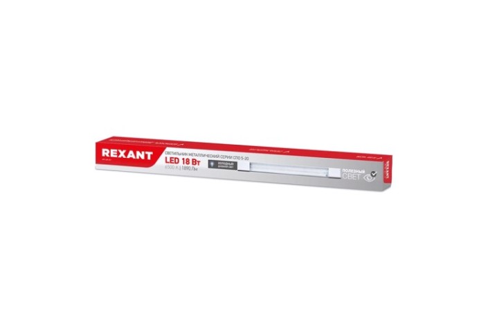 Светильник линейный REXANT СПО ПРИЗМА IP20 18Вт 185-265В 6500К холодный свет 0,6м [607-017]