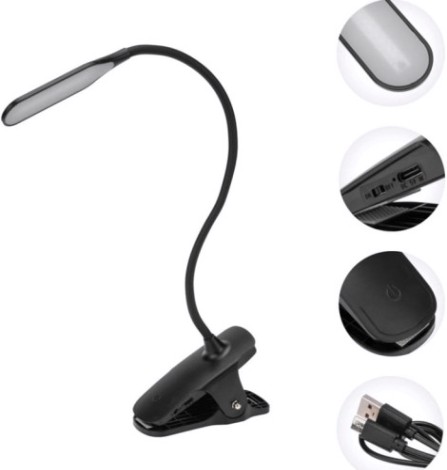 Светильник настольный REXANT 609-033 Click 4Bт, LED, 4000к, диммируемый, черный