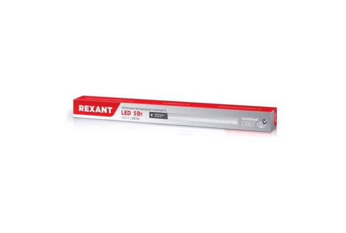 Светильник светодиодный линейный REXANT 607-211 T5 5Bт IP20 4000K, нейтральный свет 315мм Светильник светодиодный линейный REXANT 607-211 T5 5Bт IP20 4000K, нейтральный свет 315мм