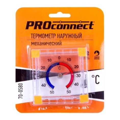 Термометр PROconnect 70-0580 наружный механический ТББ Термометр PROconnect 70-0580 наружный механический ТББ